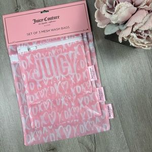 Juicy Couture Set of 3 Mesh Wash Bags